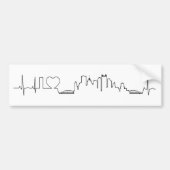 I Liebe Pittsburgh in einer außerordentlichen ecg Autoaufkleber (Vorne)