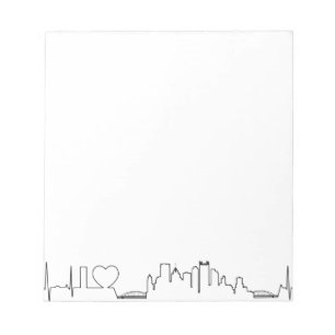I Liebe Pittsburgh in einer außerordentlichen ecg Notizblock