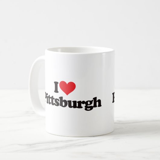 I Liebe Pittsburgh Kaffeetasse (Vorderseite Links)
