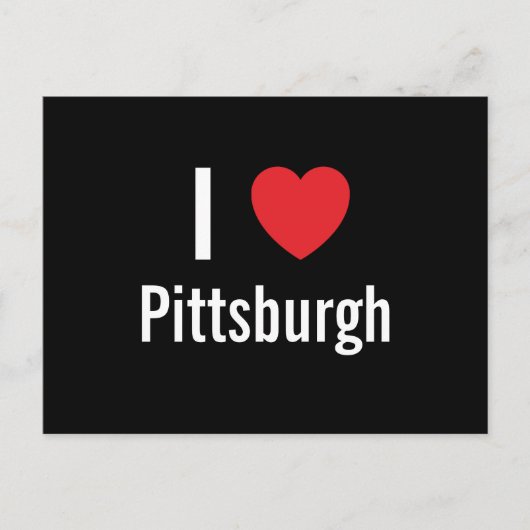 I Liebe Pittsburgh Postkarte (Vorderseite)