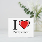 I Liebe Pittsburgh Postkarte (Stehend Vorderseite)