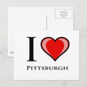 I Liebe Pittsburgh Postkarte (Vorne/Hinten)