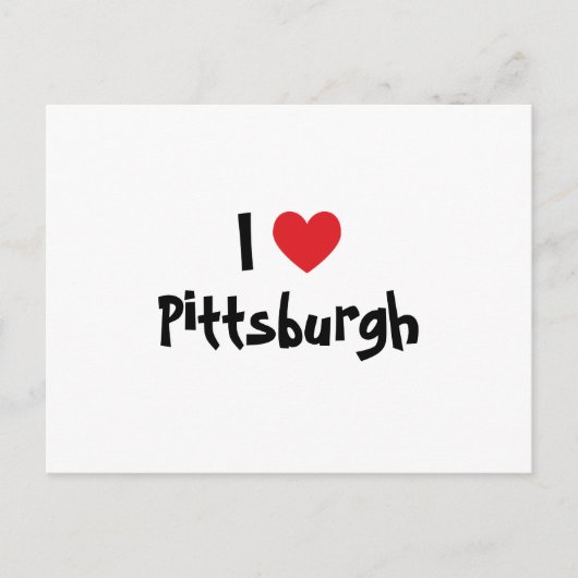 I Liebe Pittsburgh Postkarte (Vorderseite)