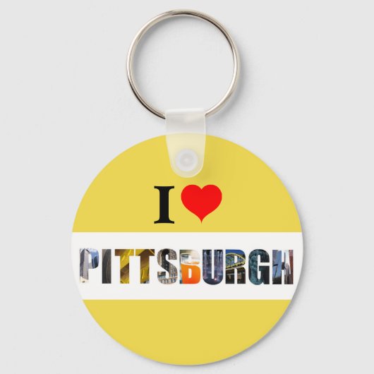 I Liebe Pittsburgh Schlüsselanhänger (Vorderseite)