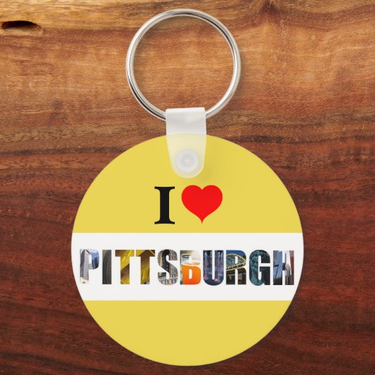 I Liebe Pittsburgh Schlüsselanhänger (Rückseite)