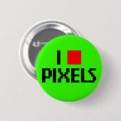 I Liebe Pixel dunkel Button (Vorne & Hinten)