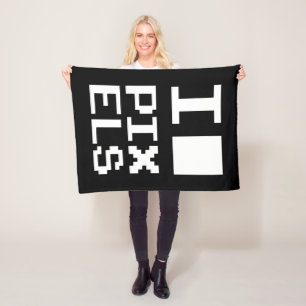 I Liebe Pixel, Geek Design, Pixelkunst Fleecedecke