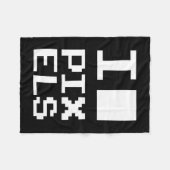 I Liebe Pixel, Geek Design, Pixelkunst Fleecedecke (Vorderseite (Horizontal))