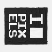 I Liebe Pixel, Geek Design, Pixelkunst Fleecedecke (Vorderseite (Horizontal))