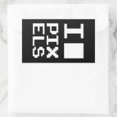 I Liebe Pixel, Geek Design, Pixelkunst Rechteckiger Aufkleber (Tasche)