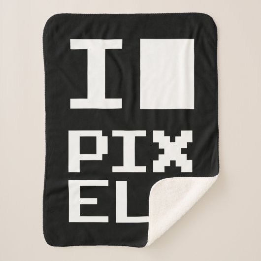 I Liebe Pixel, Geek Design, Pixelkunst Sherpadecke (Vorderseite)