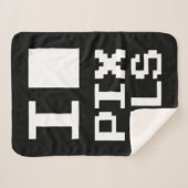 I Liebe Pixel, Geek Design, Pixelkunst Sherpadecke (Vorderseite (Horizontal))