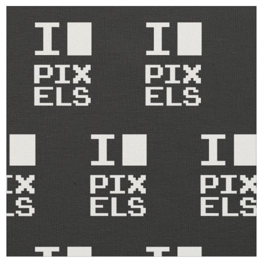 I Liebe Pixel, Geek Design, Pixelkunst Stoff (Nahaufnahme)