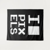 I Liebe Pixel, Geek Design, Pixelkunst Wandteppich (Vorderseite (Horizontal))