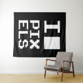 I Liebe Pixel, Geek Design, Pixelkunst Wandteppich (Beispiel (Horizontal))