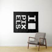 I Liebe Pixel, Geek Design, Pixelkunst Wandteppich (Beispiel (Horizontal))