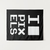 I Liebe Pixel, Geek Design, Pixelkunst Wandteppich (Vorderseite (Horizontal))
