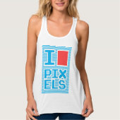 I Liebe Pixel, Geek, Tank Top (Vorderseite)
