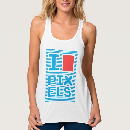 I Liebe Pixel, Geek, Tank Top (Vorderseite)