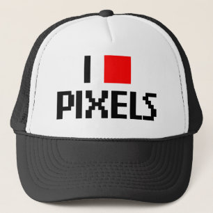 I Liebe-Pixel-Hut Truckerkappe