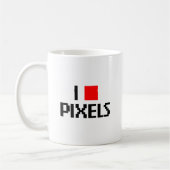 I Liebe-Pixel Kaffeetasse (Links)