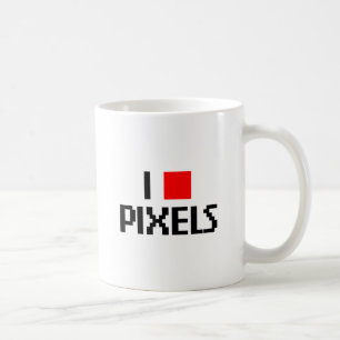 I Liebe-Pixel Kaffeetasse