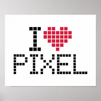 I Liebe Pixel Poster
