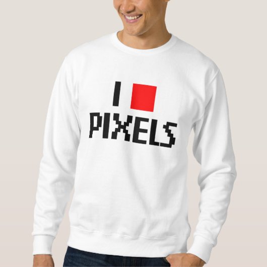 I Liebe-Pixel Sweatshirt (Vorderseite)