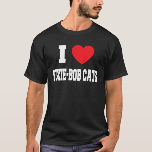 I Liebe Pixie Bob Cats T-Shirt (Vorderseite)