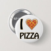 I Liebe Pizza - Funny Food Lover Geschenk Button (Vorne & Hinten)