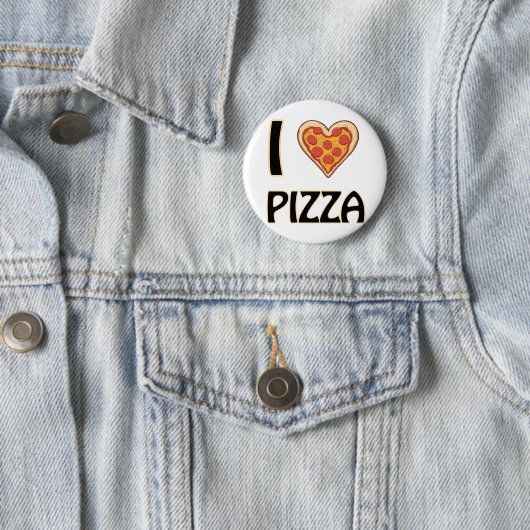 I Liebe Pizza - Funny Food Lover Geschenk Button (Beispiel)