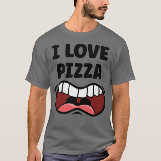 I Liebe Pizza Funny Hunguest Mund  T-Shirt