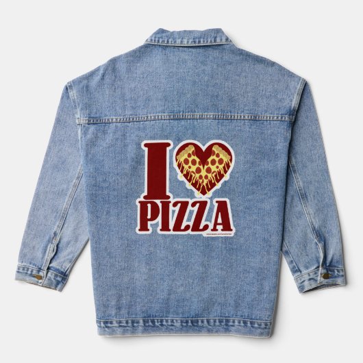 I Liebe Pizza Jeansjacke (Rückseite)