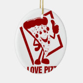 I Liebe-Pizza Keramik Ornament (Rechts)