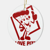 I Liebe-Pizza Keramik Ornament (Links)