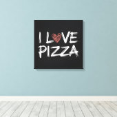 I Liebe Pizza Leinwanddruck (Insitu (Holzboden))