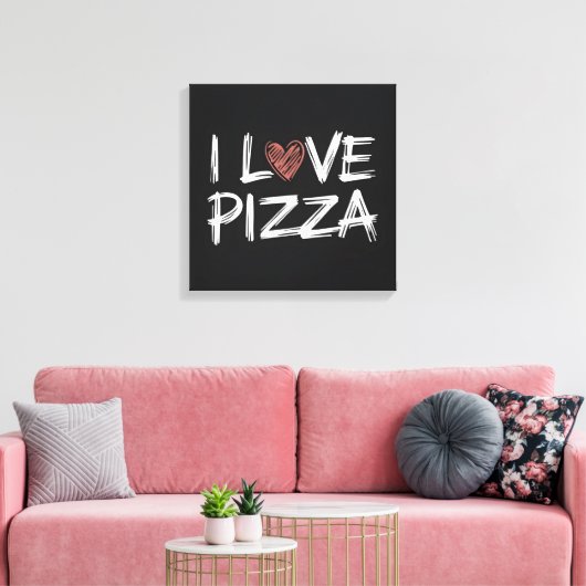 I Liebe Pizza Leinwanddruck (Insitu (Wohnzimmer))