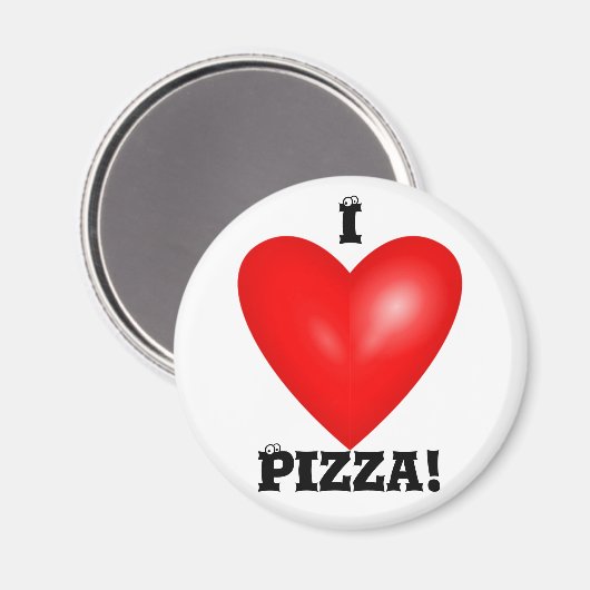 I Liebe Pizza Magnet (Vorderseite/Rückseite)