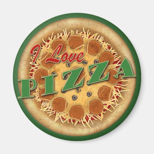 I Liebe Pizza Magnet (Vorne)