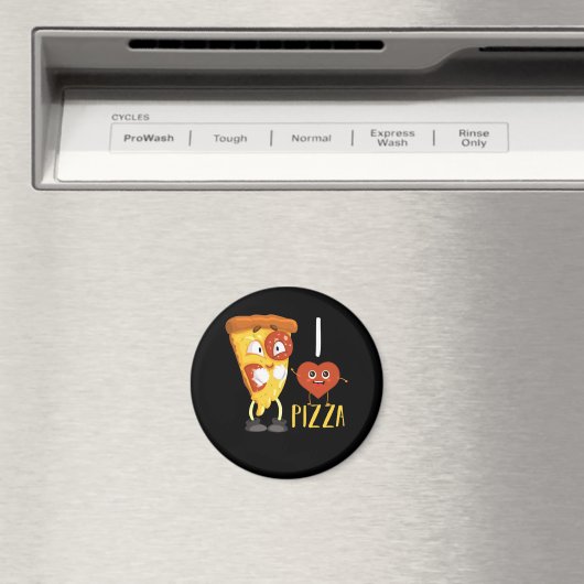 I Liebe Pizza Niedlich Pizza Slice Magnet (In Situ (Geschirrspüler))