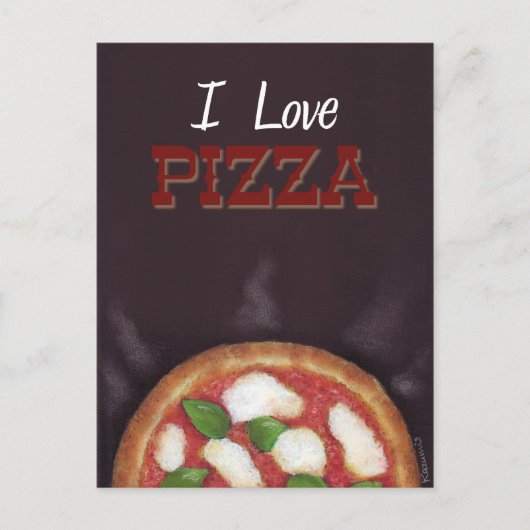 I Liebe Pizza Postcard Postkarte (Vorderseite)