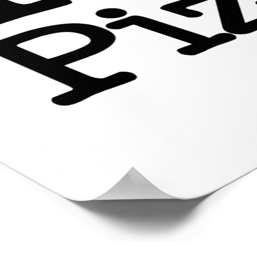 I Liebe Pizza Poster (Ecke)