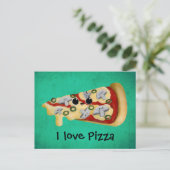 I Liebe Pizza Postkarte (Stehend Vorderseite)