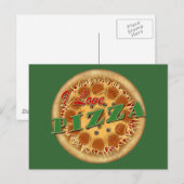 I Liebe Pizza Postkarte (Vorne/Hinten)