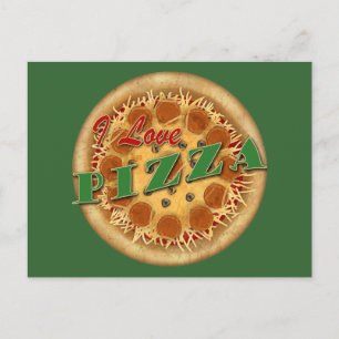 I Liebe Pizza Postkarte