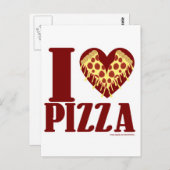 I Liebe Pizza Postkarte (Vorne/Hinten)