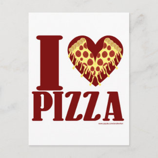 I Liebe Pizza Postkarte