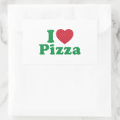 I Liebe Pizza Rechteckiger Aufkleber (Tasche)