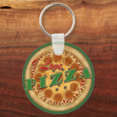 I Liebe Pizza Schlüsselanhänger (Vorderseite)