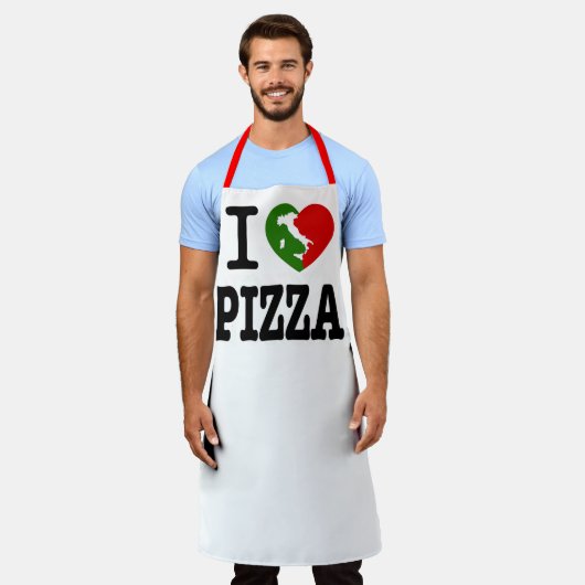 I Liebe Pizza Schürze (Getragen)